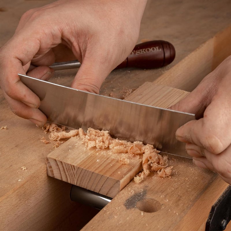 O'SKOOL Scraper Burnisher with Ø3/8" x 3-1/16" Chrome Molybdenum Steel Rod and Beechwood Dual-Handle, SAF011 - Image 5